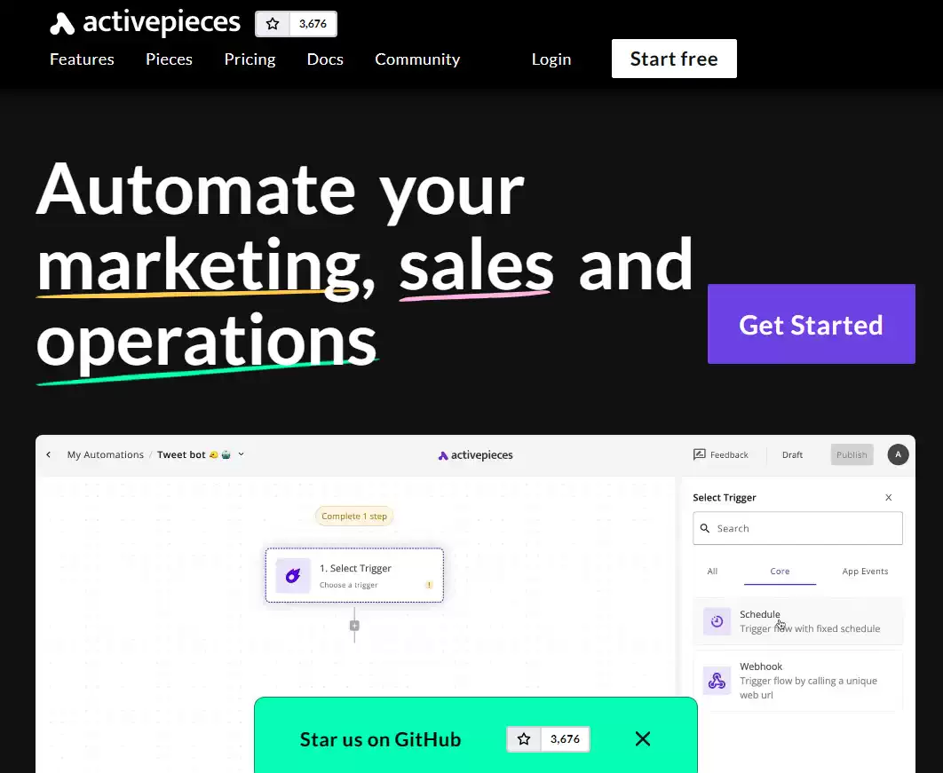 Activepieces Landing Page