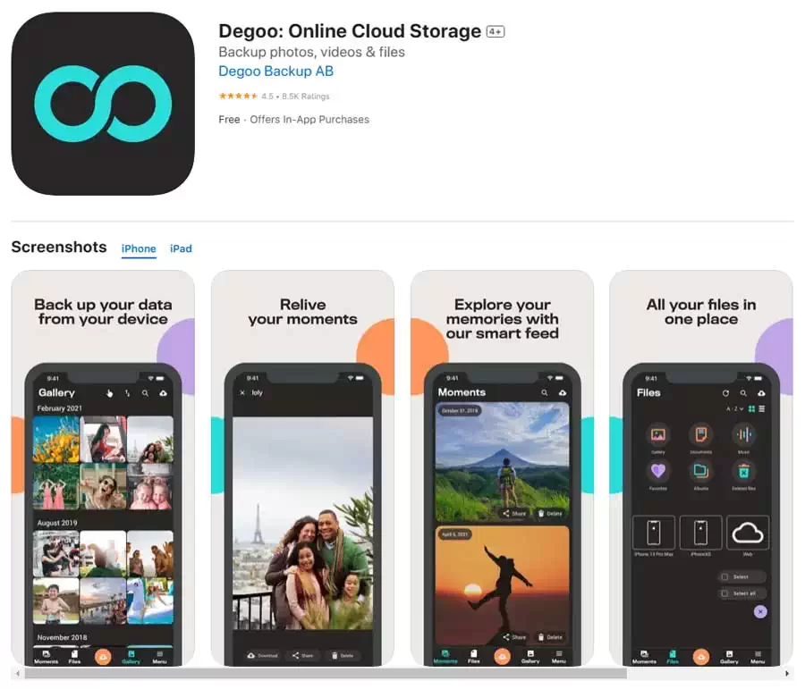 Degoo Premium App Store