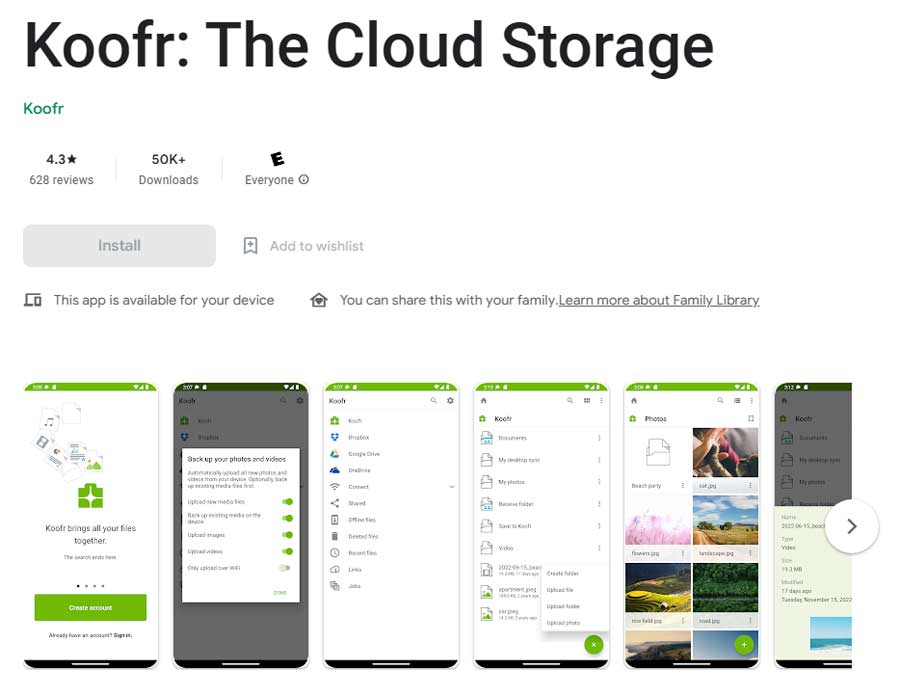 Koofr Cloud Storage Google Play