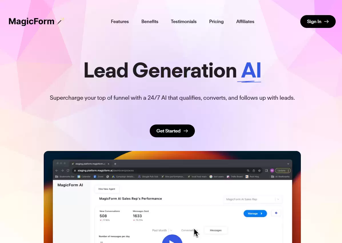 MagicForm Landing Page