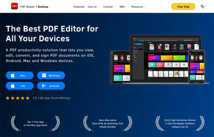 PDF Reader Pro Landing Page