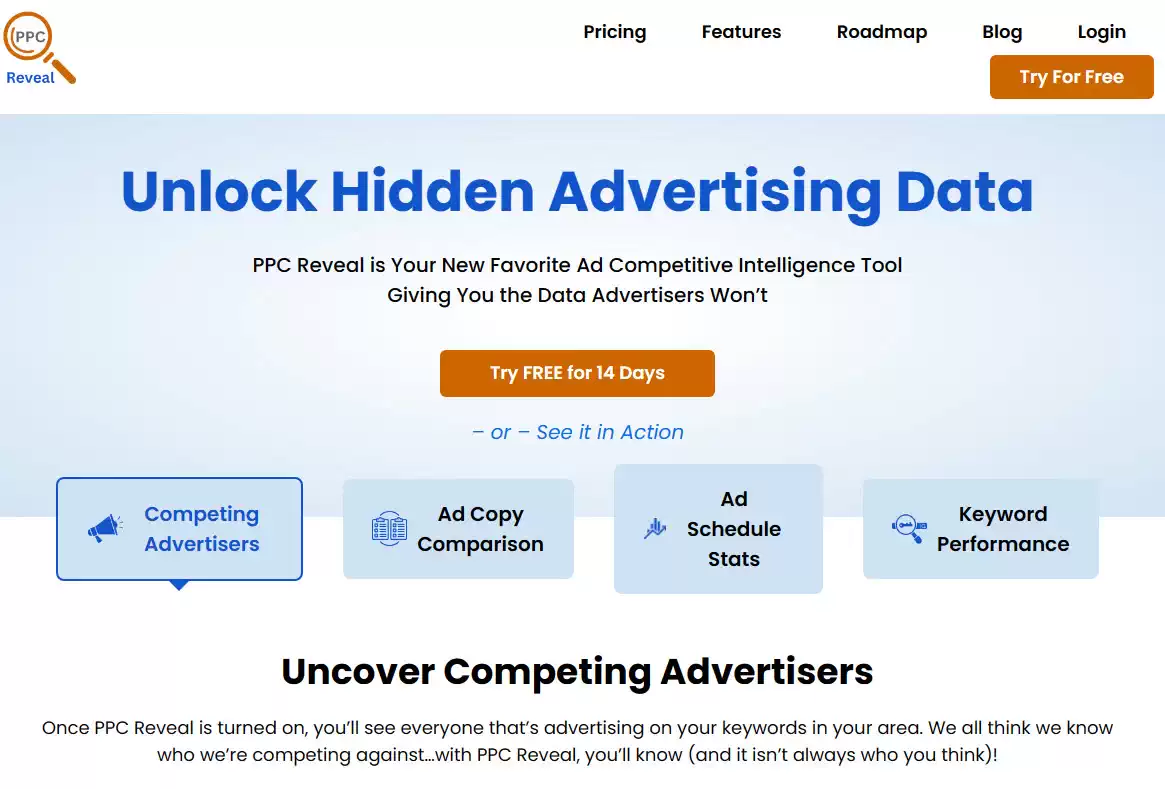 PPC Reveal Landing Page