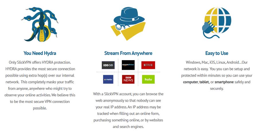 Slick VPN Features