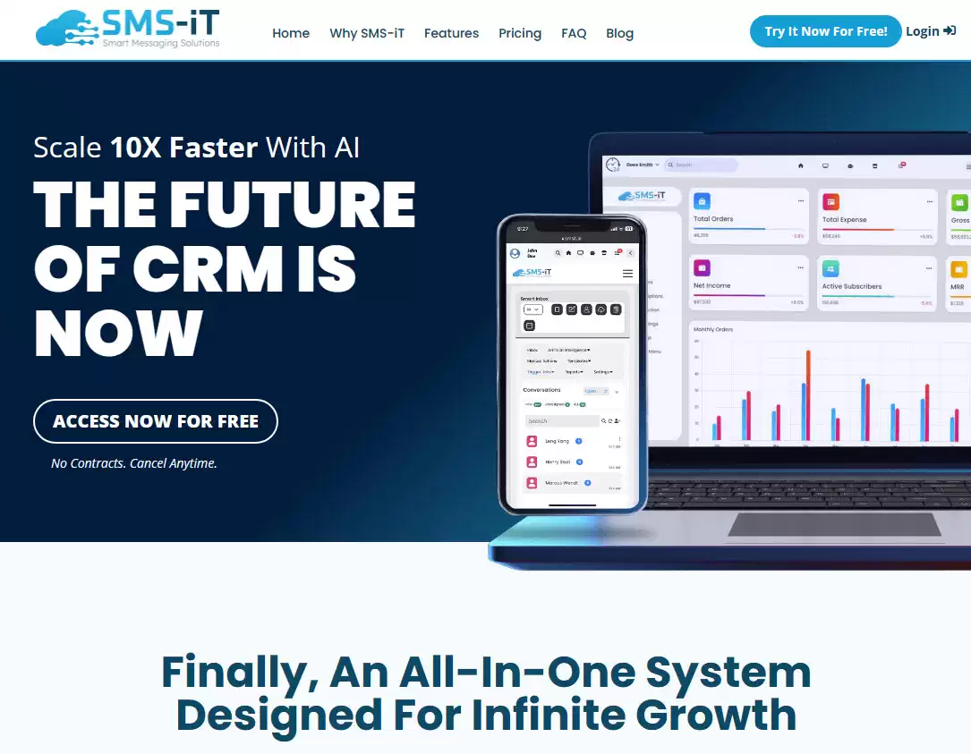 SMS-iT CRM Landing Page