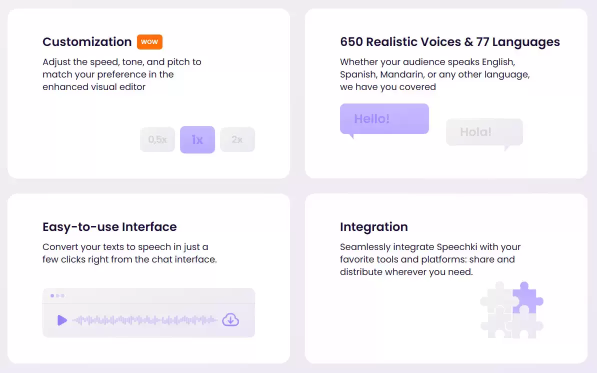 Speechki Features