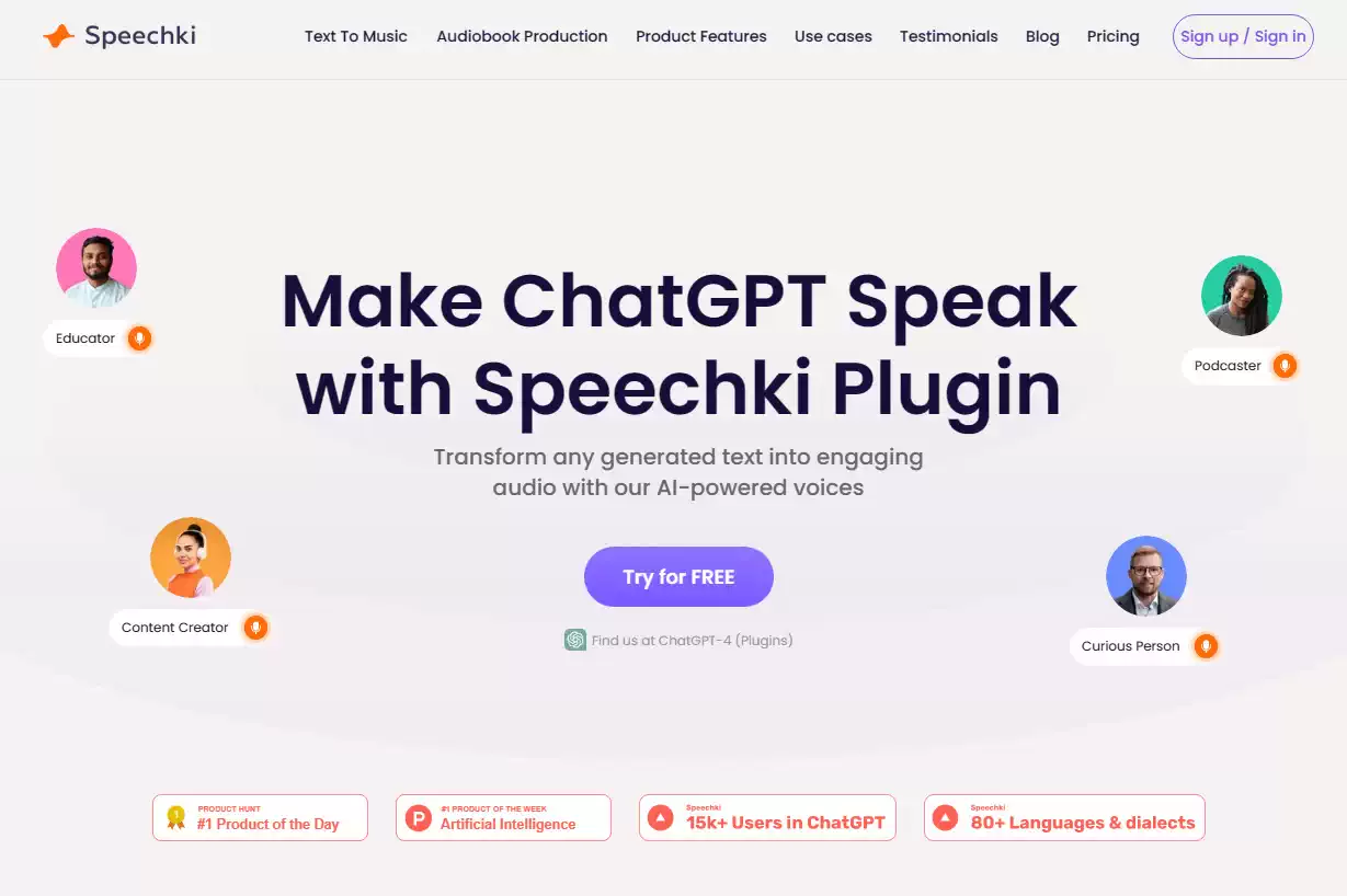 Speechki Landing Page