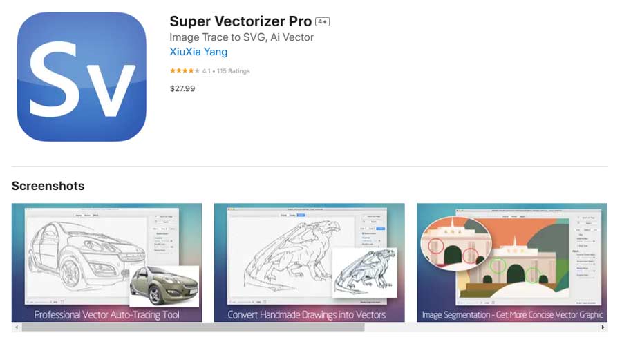 Super Vectorizer Pro App Store