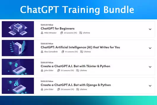 The Complete ChatGPT Artificial Intelligence OpenAI Training Bundle