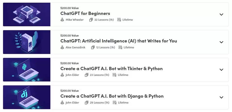 The Complete ChatGPT Artificial Intelligence OpenAI Training Bundle