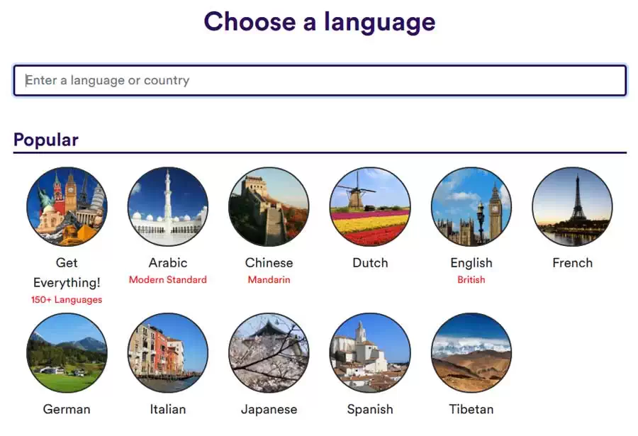 uTalk Language Learning Popular Languages