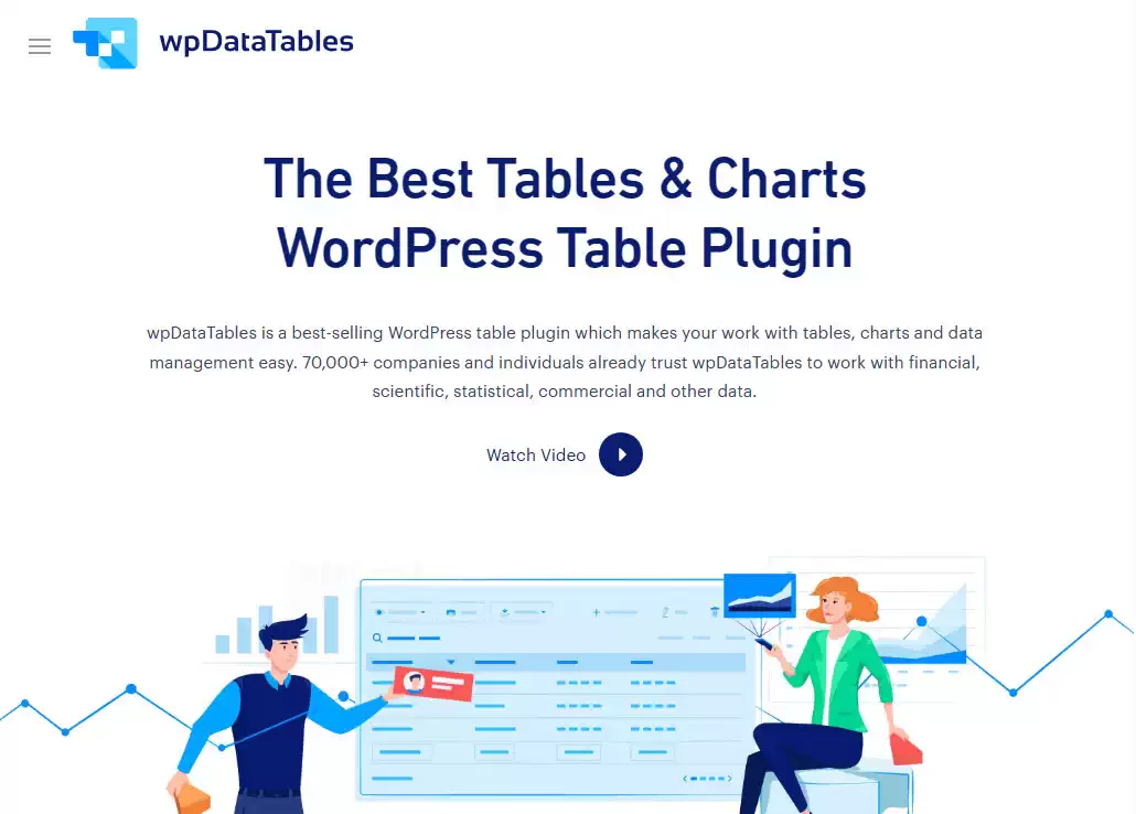 wpDataTables Landing Page